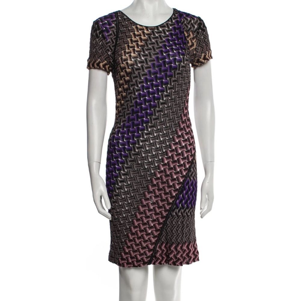 Missoni Purple and Brown Mini Dress